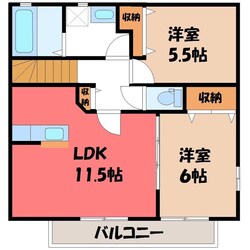 サンハイツアーデル Dの物件間取画像